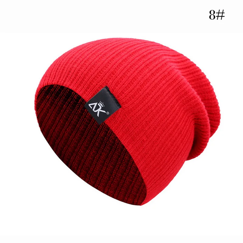 Популярные Разноцветные Повседневные шапочки для мужчин и женщин, теплая вязаная зимняя шапка, модная однотонная шапка "хип-хоп" для мальчиков, кепки унисекс