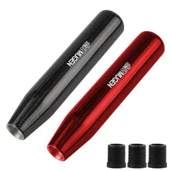 

18CM Universal Car Black Carbon Fiber Manual Gear Shift Stick Shifter Lever Knob Fit For Mugen