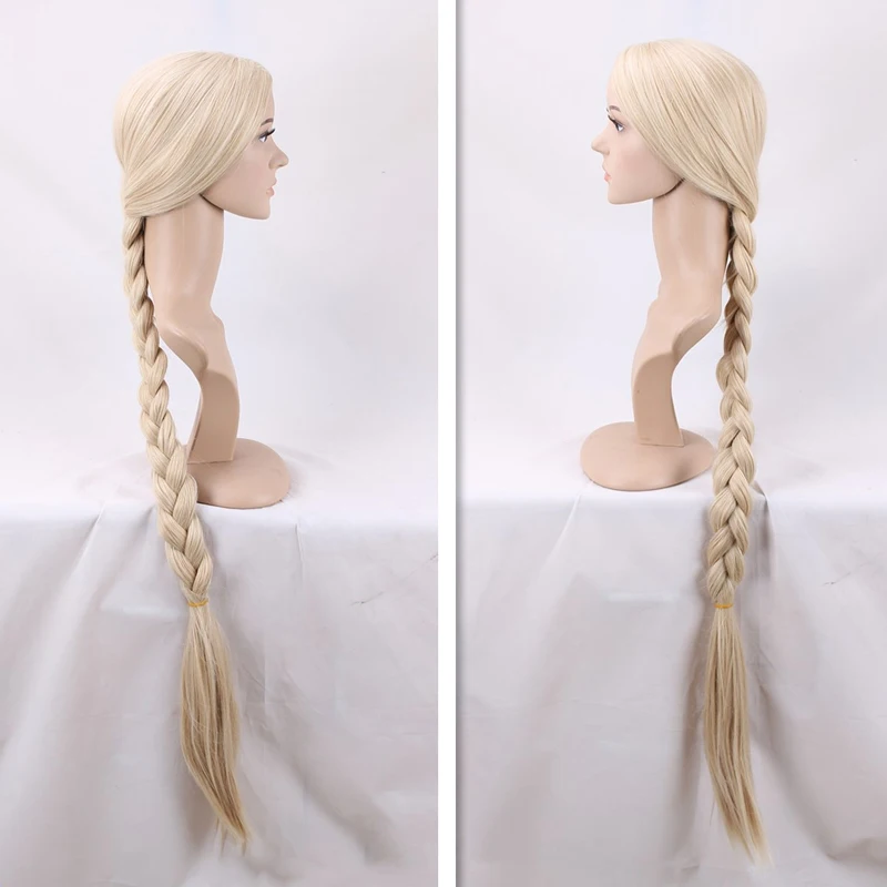 Принцесса Рапунцель косплей парик Рапунцель длинные косы 120 см длинные Хэллоуин ролевые игры синтетические волосы для взрослых