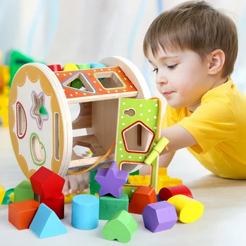 

1PCS infant early education educational toy baby building block shape match boys and girls early education