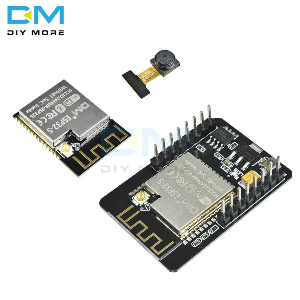 OV2640 ESP32-CAM Беспроводной Wi-Fi и bluetooth-адаптер модуль Камера макетная плата DC 5 V ESP32 двухъядерный 32-бит Процессор 2MP TF карты OV7670