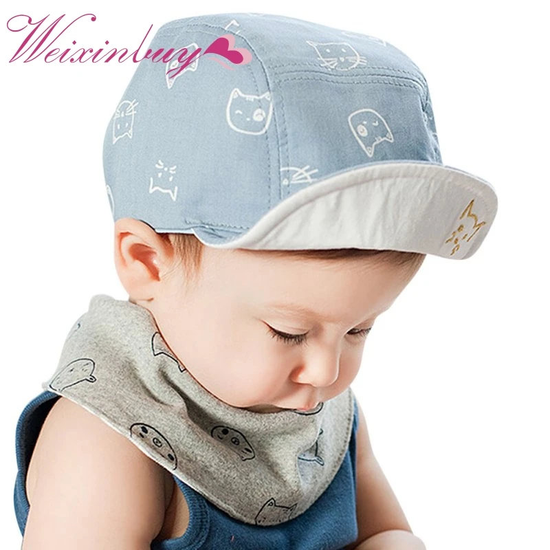 Cute Baby Hat Kids Cat Cap Hats Cotton Outdoor Dress Sun Hats