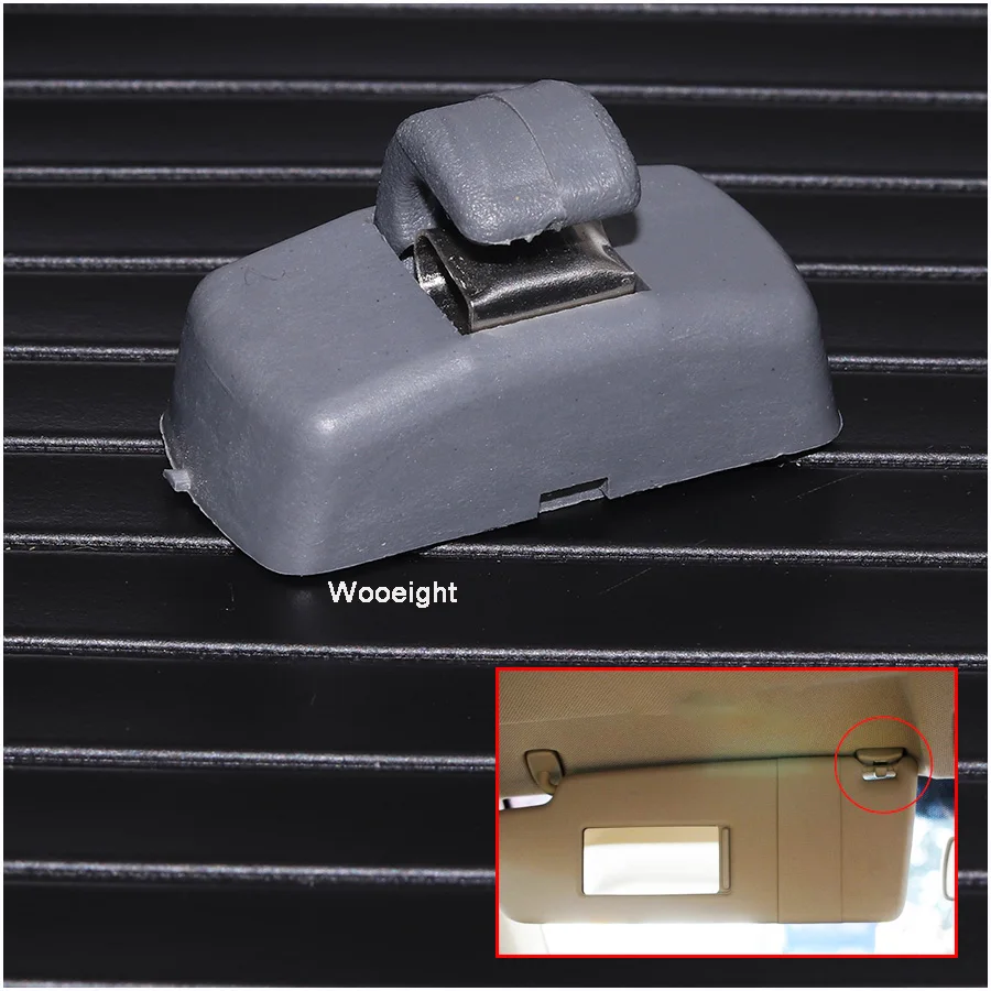 Wooeight 3B0857561B Gray Sun Visor Sunvisor Hook Clip Bracket Hanger For VW Golf Jetta Passat Polo Seat Beetle 3B0 857 561 B (6)