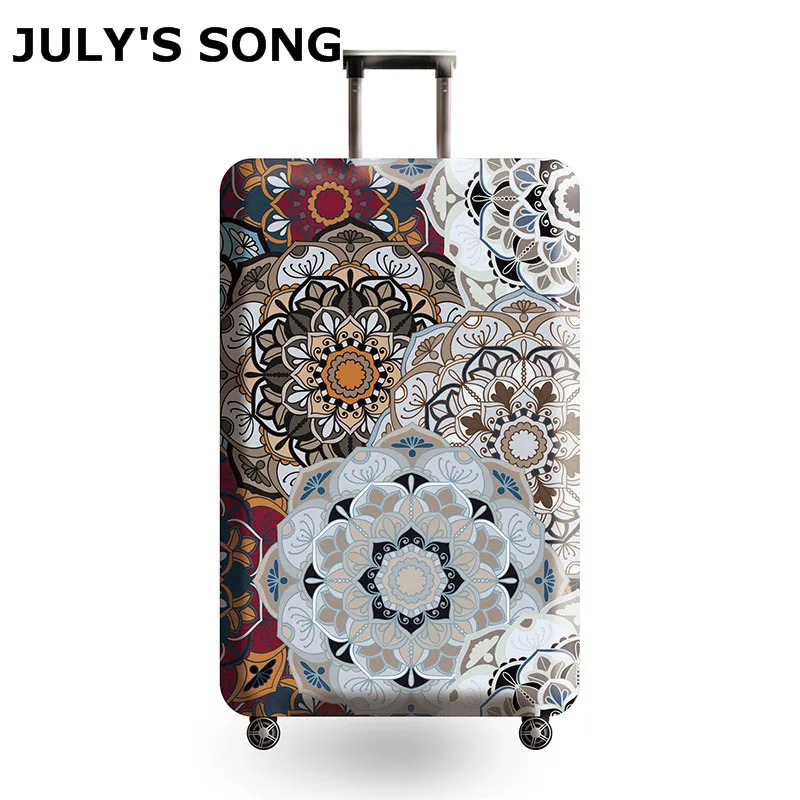 JULY'S SONG Vintage Floral Travel Luggage Cover Dust Case Suitcase Protective Cover Polyester Trolley Case cover