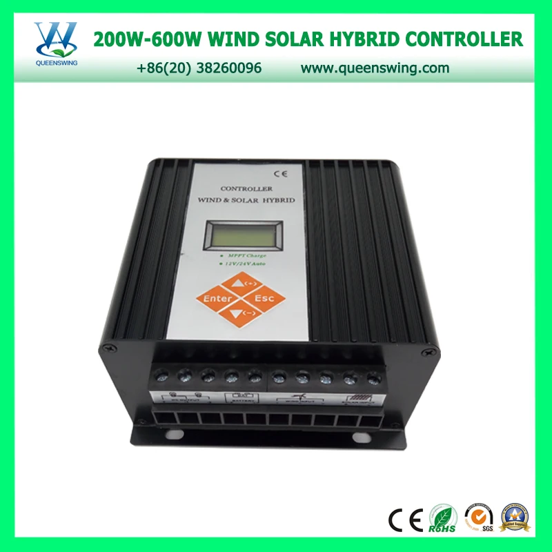 QUEENSWING auto12v/24v 600w MPPT Wind Solar Hybrid Charge Controller