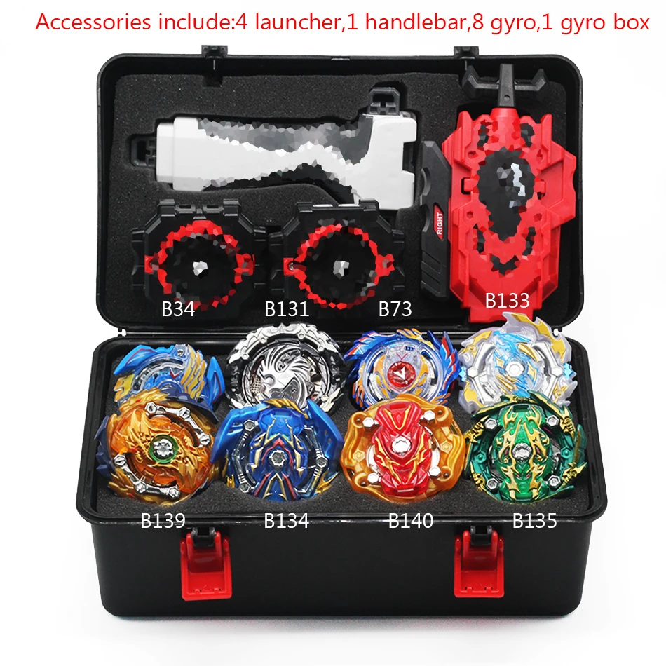 Hot B140 Beyblade Burst Bey Blade Toy Metal Funsion Bayblade Set Storage Box With Handle Launcher Plastic Box Toys For Children