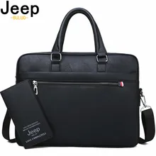 Мужской портфель для офиса jeep buluo, оранжевая сумка для ноутбука 14", iPad, деловая кожаная сумка с ремнем через плечо, брендовая сумка, все сезоны