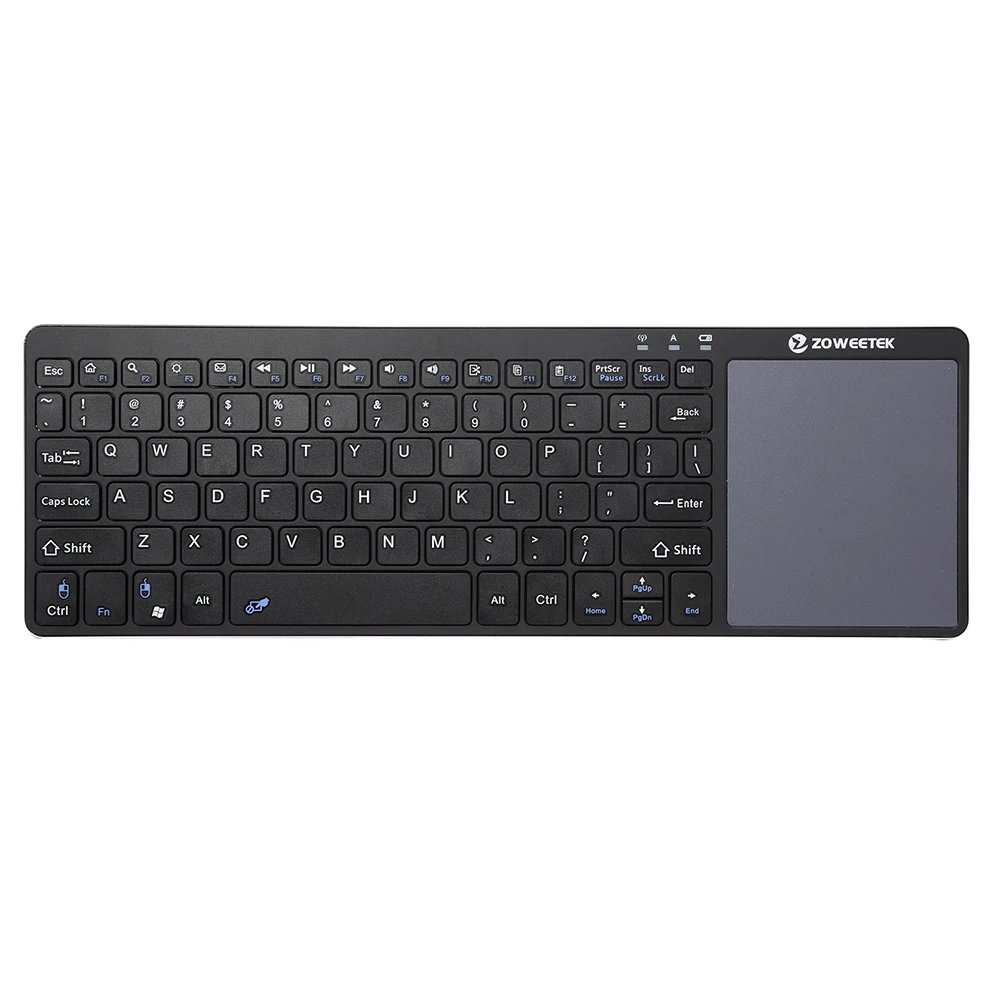 

Zoweetek K12-1 2.4G Mini Wireless English Russian Keyboard With Touchpad For Mini PC Smart Android TV Box