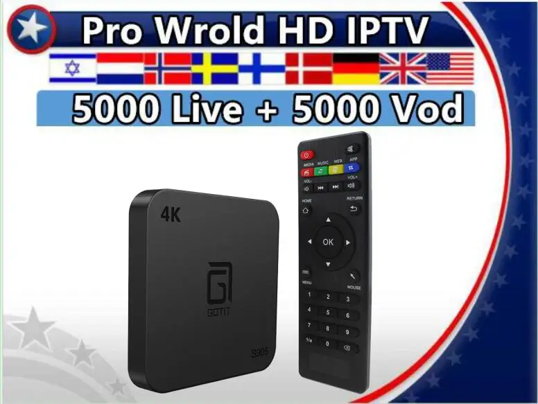 

S905 Android7.1 M3U MAG 8/16G Smart TV box&Pro World HD Subscription Nordic France Netherlands Israel Arabic Hebrew IPTV