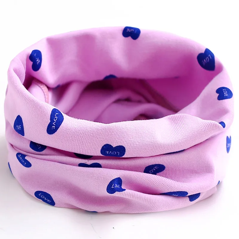 Новинка; сезон осень-зима; шарф из хлопка для девочек; Детский шарф; нагрудный шарф для мальчиков и девочек с круглым кольцом; милый детский шарф с воротником; Bufandas - Цвет: purple heart
