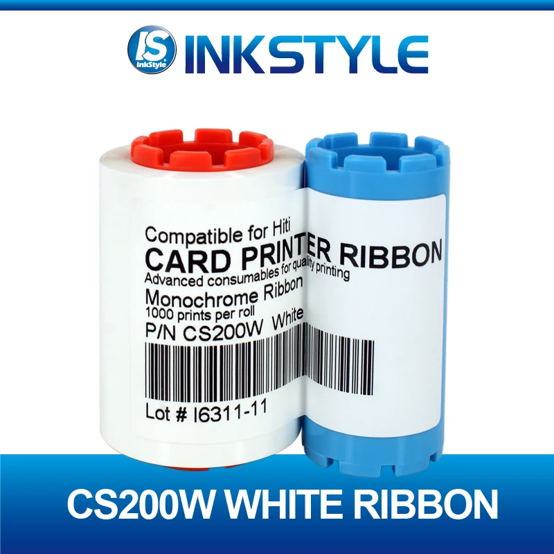 Pack of 2pcs Hiti CS200 White ID Card Printing Ribbon for use in Hiti ...