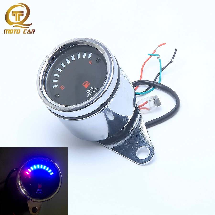 Buy Universal Motorcycle LED Digital Oil Fuel Gauge