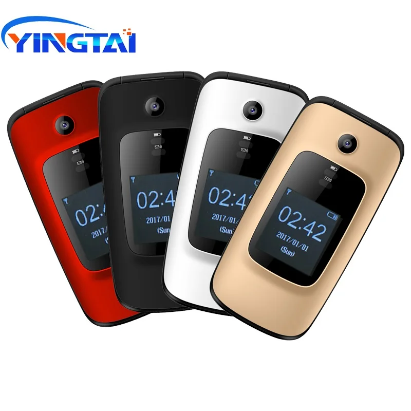 Оригинальный YINGTAI T16 GSM раскладушка двойной экран китайский телефон для пожилых