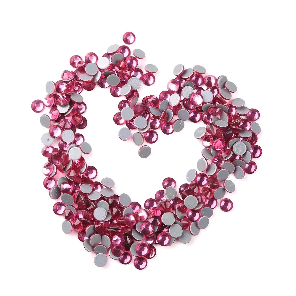 

2018 New Arrived SS3-SS34 Rose Strass Hot Fix Rhinestone More Shiny Super Bright Glitter Hotfix Iron On wedding Stones