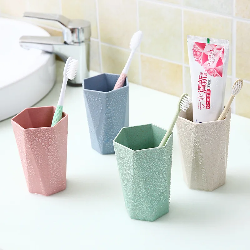 

Thick wheat straw diamond cup brushing mug cup household couple toothbrush cup wheat incense cup wholesale