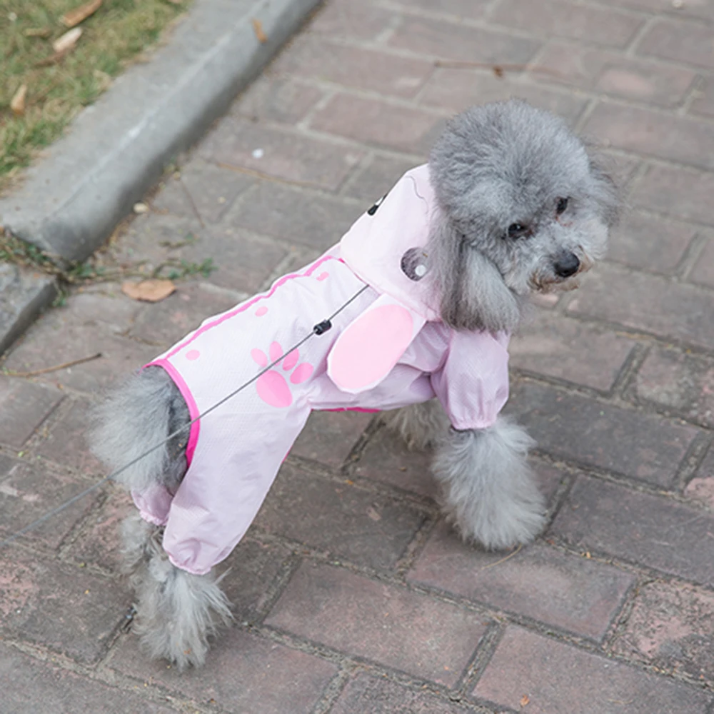 Hipidog собака мультфильм плащ Толстовка Slicker Собака Одежда Щенок Водонепроницаемый