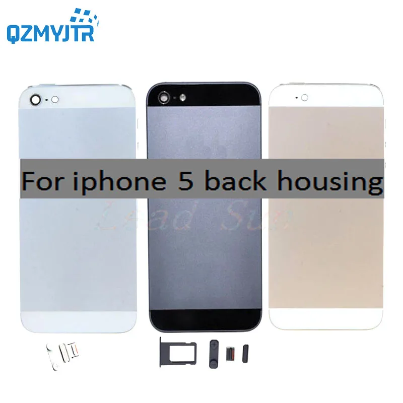 

New 4.0" For iphone 5 Battery cover back Housing Rear door case Middle Chassis Frame with side buttons Assembly For iPhone 5g