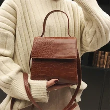 Ретро Роскошные Сумки из искусственной кожи с узором «Аллигатор», женская сумка на плечо, женская сумочка из крокодиловой кожи, кошелек с клапаном, женская сумка-мессенджер