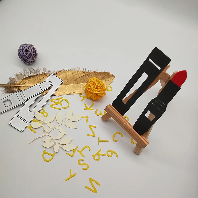 

Lipstick Metal Cutting Dies Scrapbooking Album Decoration Embossing Paper Card Craft 99*47 mm