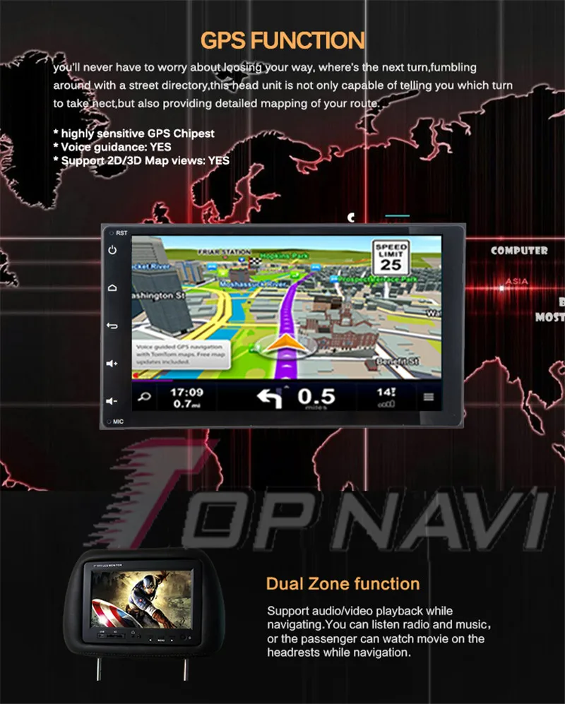 android car gps player for Toyota Sienna 2013