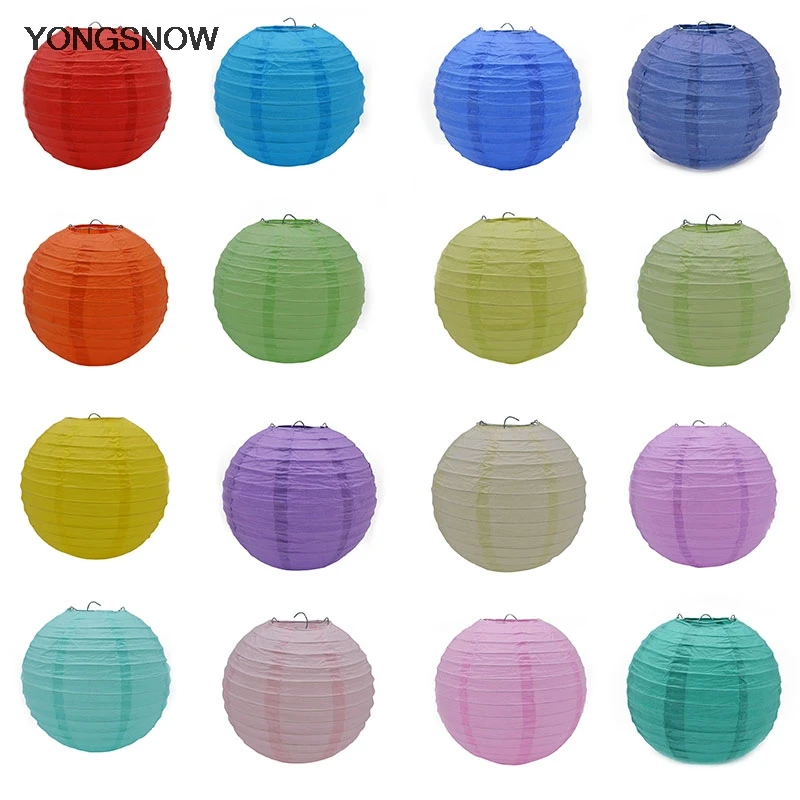 

1pc Chinese Paper Lantern Birthday Wedding Decoration DIY Paper Craft Round Lampion Hanging Lantern Ball Event Party Supplies