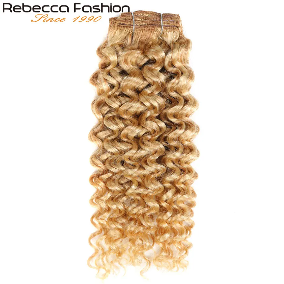 Rebecca 7 шт. человеческие волосы для наращивания перуанские вьющиеся светлые