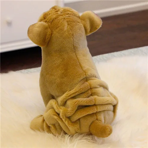 Fancytrader Realistic Plush Shar Pei Dog Toys Simulated Dogs Animal Doll Kids Gift Home Decoration Very Rare Item (5)