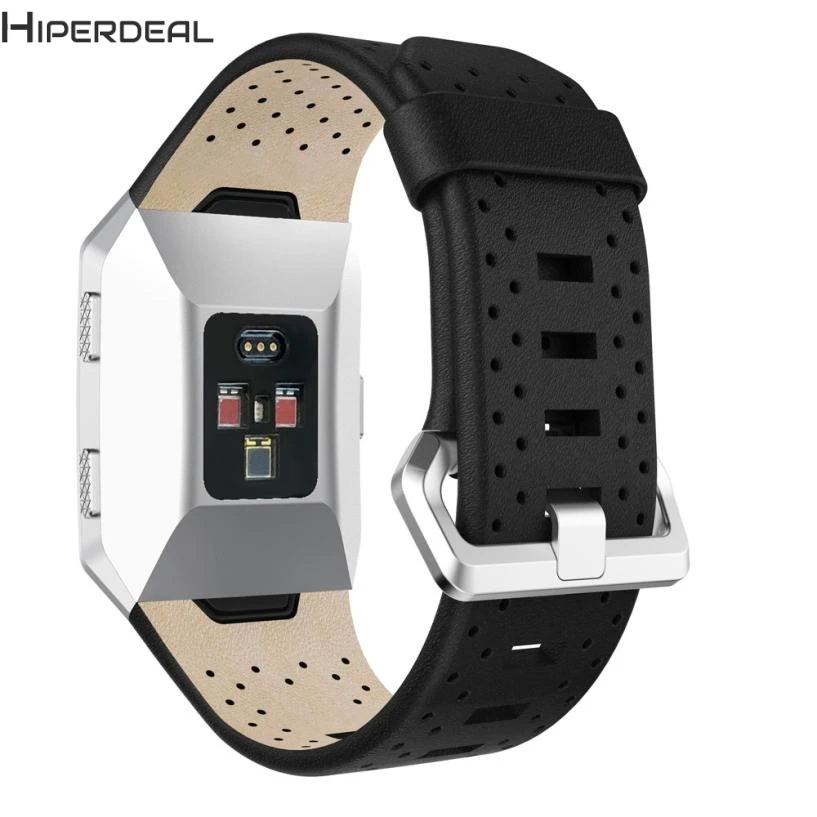 

HIPERDEAL New For Fitbit Ionic Perforated Leather Accessory Band Bracelet Quick Release 17Dec21 Drop Ship F