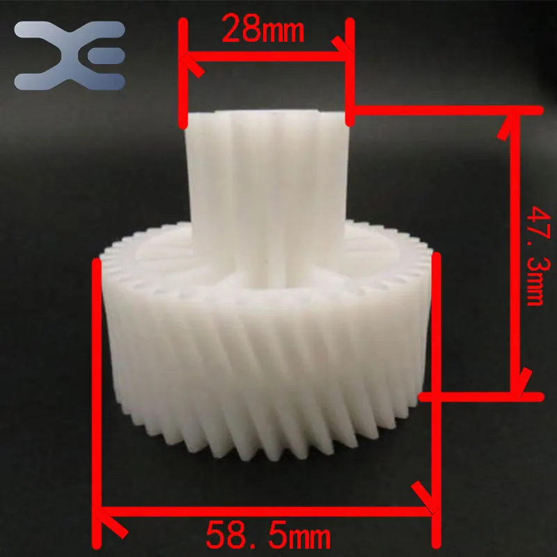 Запчасти для мясорубки Шестерни Пластик Шестерни зубьями 44/14 Шестерни Диаметр 28/58. 5 мм Диаметр 12 мм неиспользованный