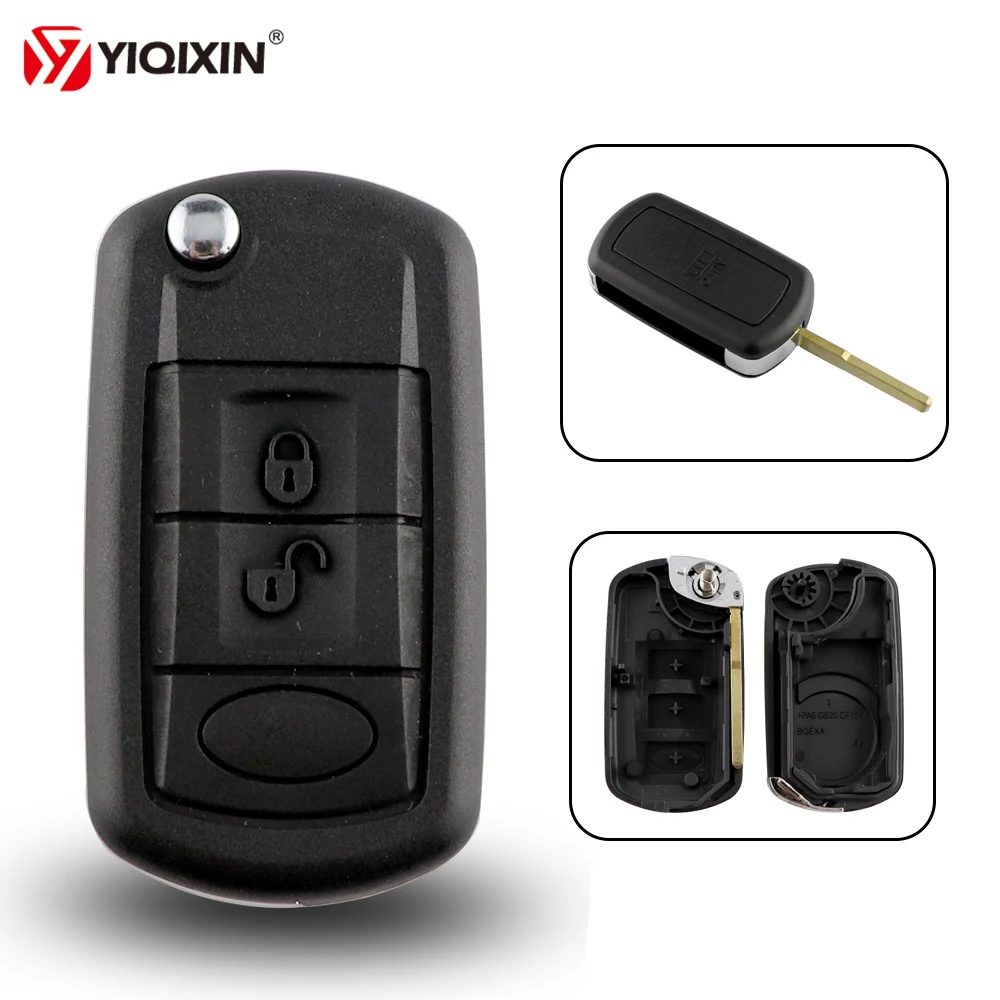 

YIQIXIN 3 Buttons Flip Folding Replacement Remote car Key Shell Case For LAND ROVER Range Rover Sport LR3 Discovery