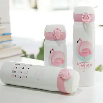 

Flamingo pineapple unicorn thermos drinking flask container water bottle cup mug printed stainless steel thermos chilly bottle