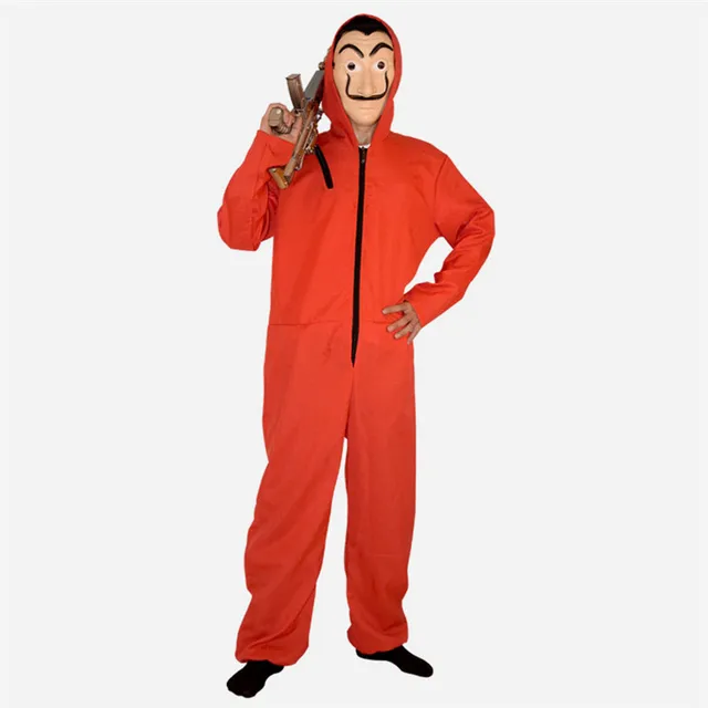 Movie La Casa De Papel Salvador Dali Costume The House of Paper Cosplay Playing Party Halloween Money Heist Costume XS-2XL -
