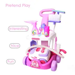Претендует игрушки очистки корзину игровой набор Ведение домашнего хозяйства игрушки мебель инструменты игрушки пылесос для очистки