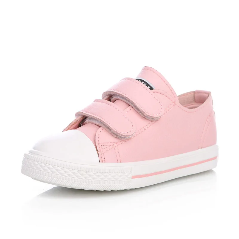 Детская обувь для девочек; детская обувь из искусственной кожи; Новинка года; сезон весна; детская повседневная обувь; кожаная детская модная белая обувь - Цвет: pink