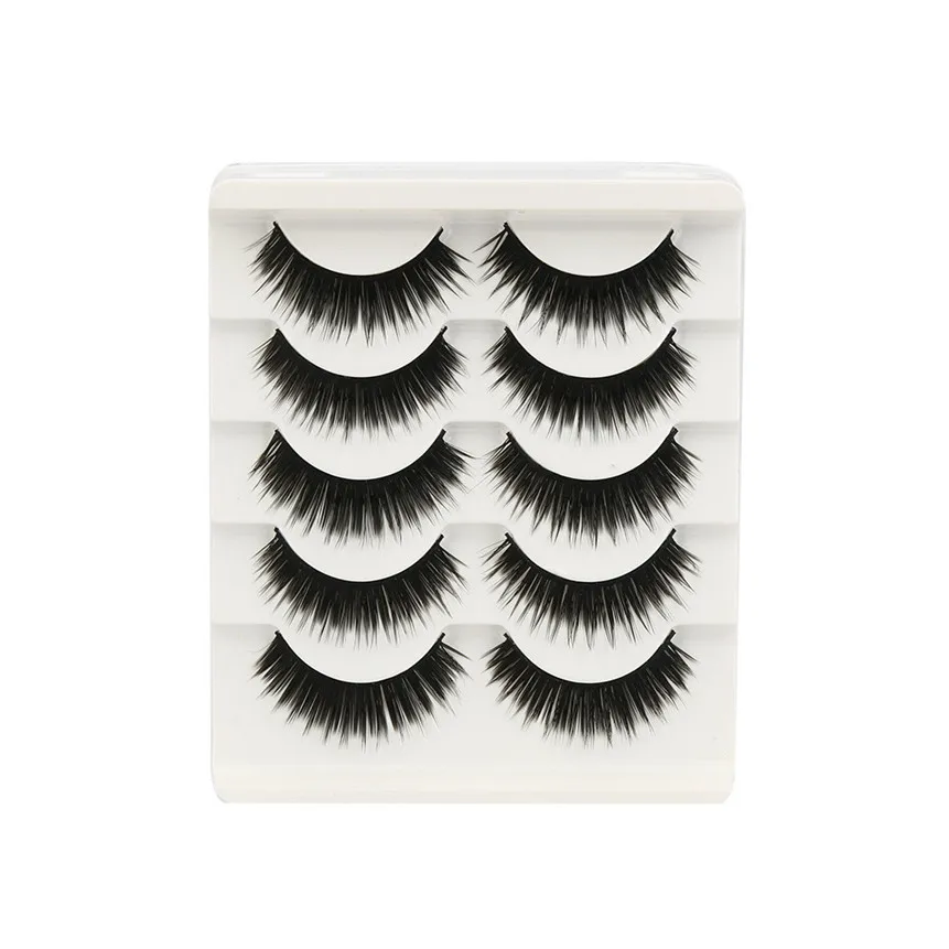 5Pairs False Eyelashes Thick Natural Long Fake Lashes Eye Cosmetic