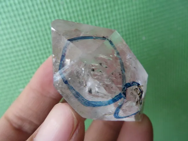 

Tibet Water Crystal Herkimer Diamond With 2 Easily Visible Moving ENHYDRO Bubble W Great Rainbows