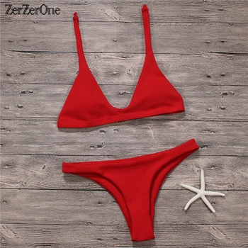 

Swimwear Women Bandage Halter Bikini 2019 Solid Swimsuit Female Sexy Brazilian Micro Bikinis Set Beach Wear Bathing Suit Biquini