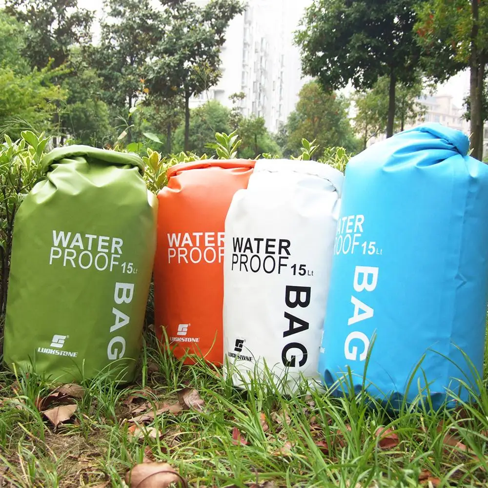 Outdoor Kayaking 2L 5L 10L 15L Waterproof Storage Dry Bag Sack Pouch Camping Rafting River Trekking Floating Sailing Canoe Boa