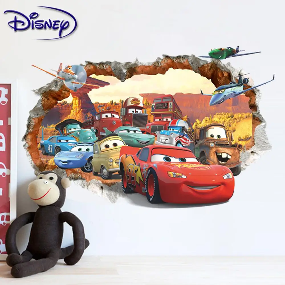Details about   Disney Pixar CARS 3 MOVIE Wall Decals Lightening McQueen Mater Racing Room Decor 
