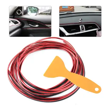 

beler Red 5 Meter Auto Car Flexible Interior Moulding Decorative Strip Trim Line DIY Accessories for VW Audi Ford Chevrolet Kia