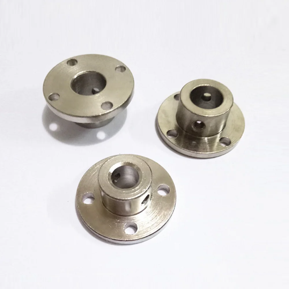 2 pcs 6mm Shaft Axis Fittings for DIY RC Model Motors Rigid Guide Steel Model Coupler Accessory 2 Pack 6mm Flange Coupling Connector High Hardness Coupling Connector-Silver.