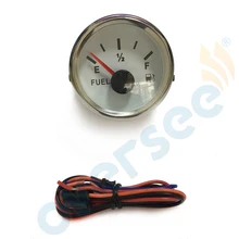 OVERSEE Outboard 52MM Fuel Level Gauge Meter w Fuel Sensor E 1 2 F Pointer 12V