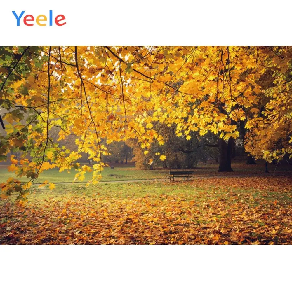 Фон для фотосъемки Yeele с изображением осенних листьев леса парка гранж Декор