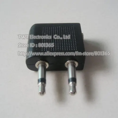 Free Shipping Airline Airplane Headphone Jack Plug Adapter , stereo
