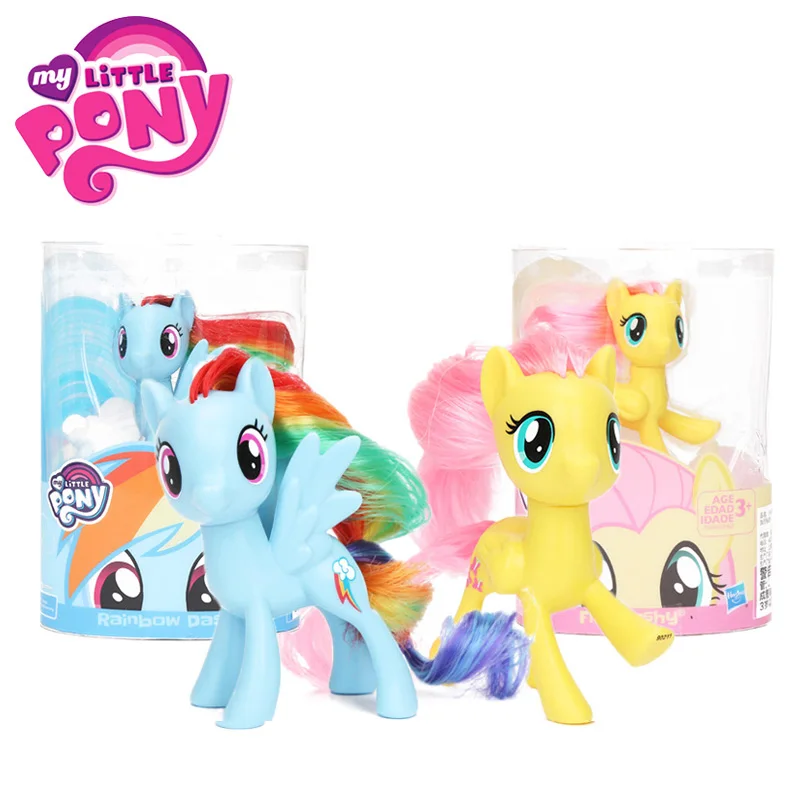 Игрушки My Little Pony Rainbow Dash Twilight Sparkle Pinkie Pie Fluttershy ПВХ экшн фигурка Коллекционная