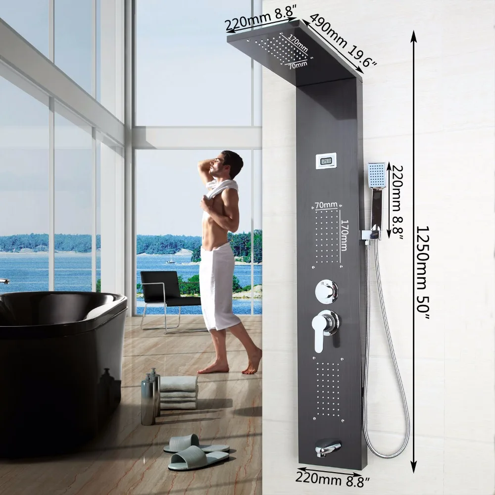 KEMAIDI, Новое поступление, для ванной, дождевая душевая панель, дождевая массажная система, кран с струями, ручной Душ, смеситель для ванной комнаты