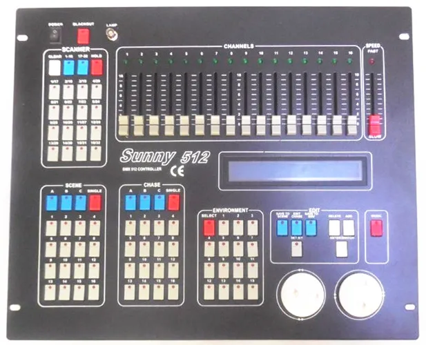  China supplier New sunny 512 dmx stage light controller sunny 512 computer console for dj lights wi