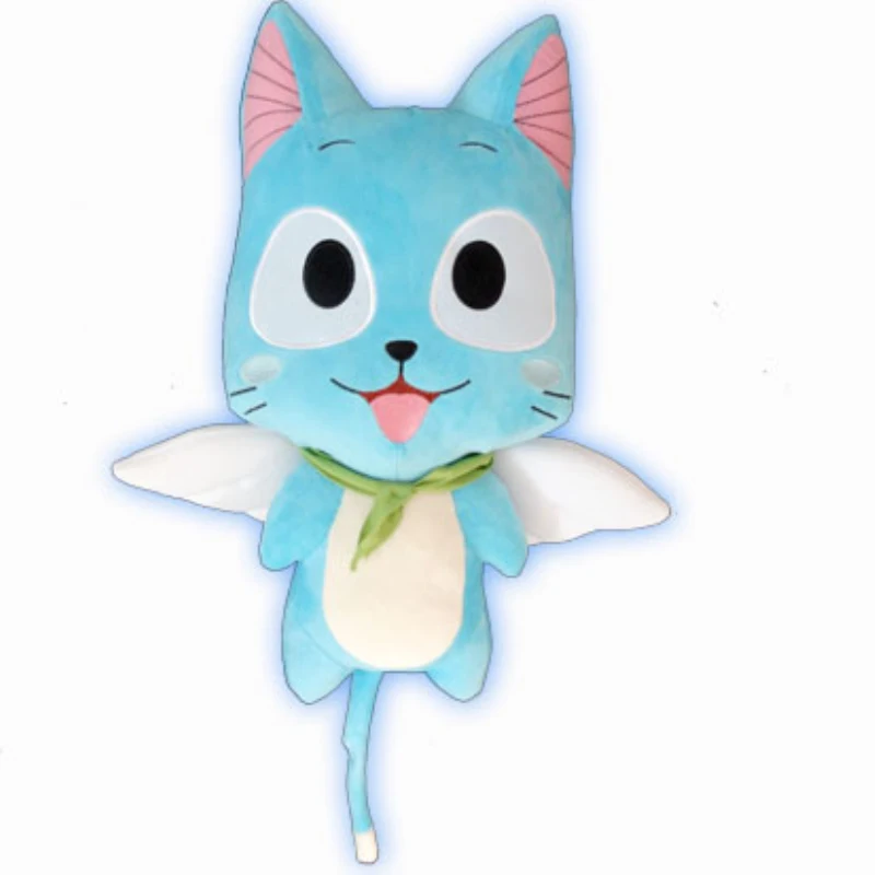 58cm anime fairy tail charles lulu plush toy kawaii happy charles cartoon anime fairy tail happy plush toys kawaii happy blue cat stuffed toys doll figure toy