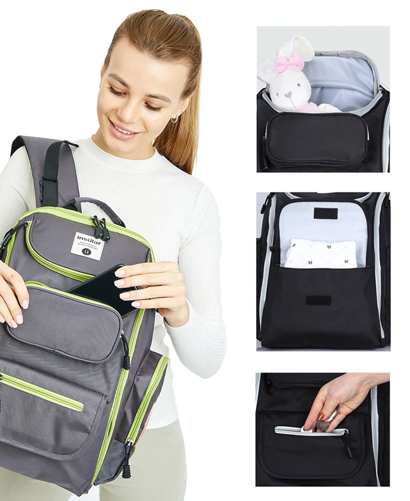 Baby Maternity Diaper Bag Nappy Bags Baby Care Nursing Travel Multifunctional Bag Large Newborn Mummy Backpack Mochila BB6054 (18)
