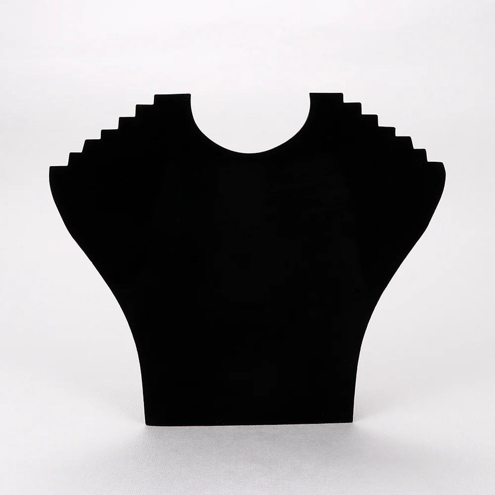 

Top Hot Necklace Bust Jewelry Pendant Chain Display Holder Stand Neck Velvet Easel Black New Fashion